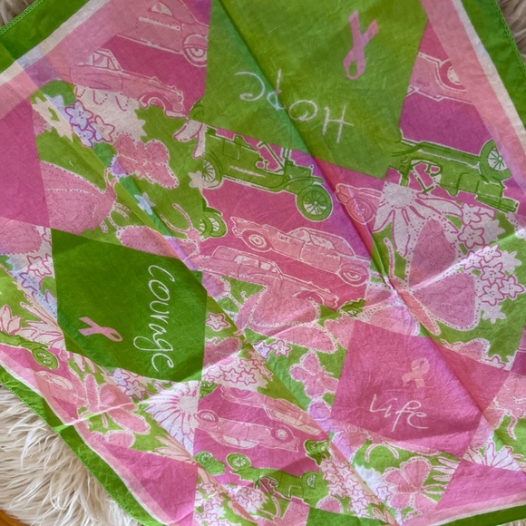 Lilly Pulitzer Ford Breast Cancer Awareness Scarf - Picture 3 of 7